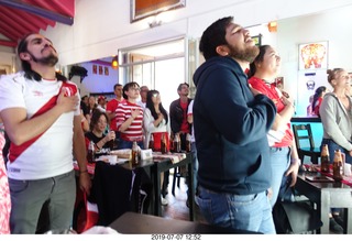 384 a0f. Peru - Cusco square - Quillo Restobar - soccer frenzy