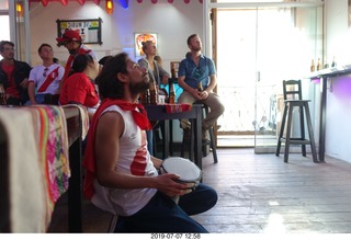 386 a0f. Peru - Cusco square - Quillo Restobar - soccer frenzy