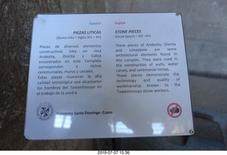 416 a0f. Peru - Cusco - church - sign