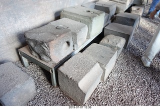 418 a0f. Peru - Cusco - church - rock pieces