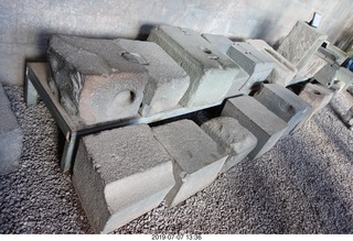 419 a0f. Peru - Cusco - church - rock pieces