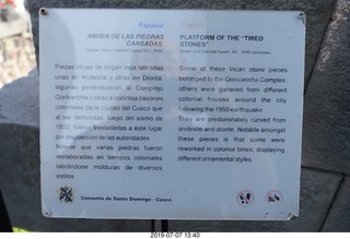 436 a0f. Peru - Cusco - church - sign