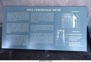 443 a0f. Peru - Cusco - church - sign