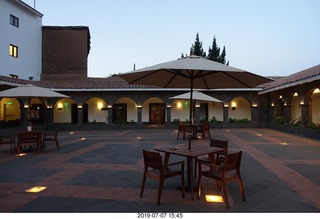 15 a0f. Peru - Cusco - Hilton hotel courtyard three floors down