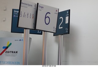 69 a0f. Peru - Cusco - airport - separate lines for boarding groups - good idea