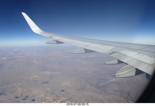 112 a0f. aerial - Peru - flight from Cusco to Lima - Andes Mountains - wing