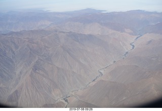 126 a0f. aerial - Peru - flight from Cusco to Lima - Andes Mountains - colored rocks