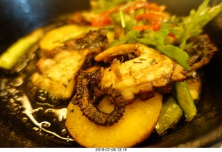 163 a0f. Peru - Lima - Alfresco restaurant  - octopus appetizer