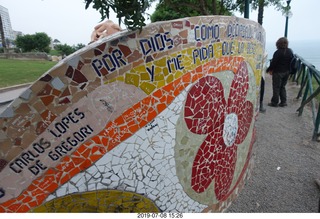 253 a0f. Peru - Lima - beach garden walk