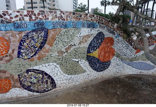 257 a0f. Peru - Lima - beach garden walk