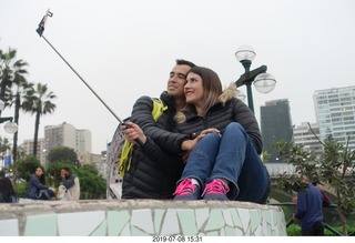 273 a0f. Peru - Lima - beach garden walk - selfies