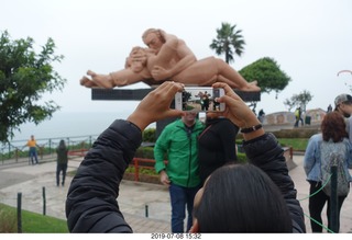 279 a0f. Peru - Lima - beach garden walk - picture taker