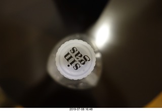 307 a0f. water bottle from Cusco to Lima - squished water bottle from pressure change