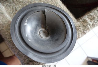 25 a0g. cat-caused woofer-driver damage