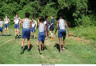 Curtis Arboretum - Cheltenham XC alumni race - team members to starting line