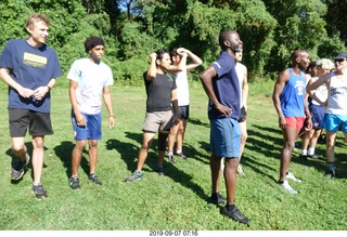 Curtis Arboretum - Cheltenham XC alumni race - team members to starting line