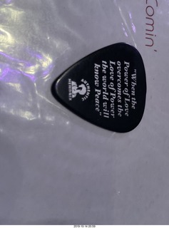 Mesa Arts Center - Experience Hendrix - guitar pick