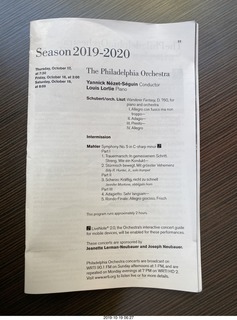 Philadelphia Orchestra program