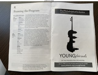 Philadelphia Orchestra program
