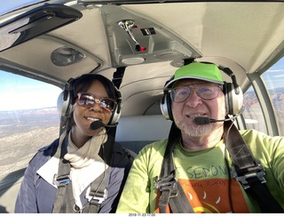 Kim Tarnowski and Adam flying in N8377W