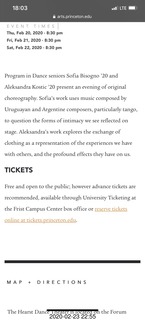 Princeton University Alumni Day - Dance Two May Be One web page