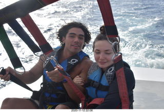 Anthony and Olga - Hawaii - parasailing