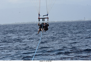 Anthony and Olga - Hawaii - parasailing