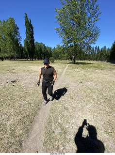 5 a0y. Argentina Eclipse Day - Adam running at the site