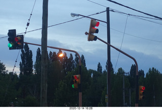 270 a0y. Argentina Eclipse Day - driving to the site - red light