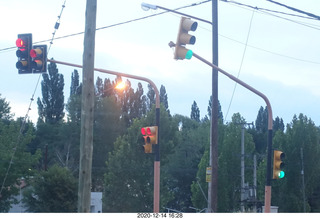 271 a0y. Argentina Eclipse Day - driving to the site- green light