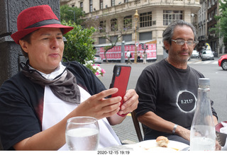 54 a0y. Argentina - Buenos Aires - lunch at Pertulli restaurant - Leticia and Chris