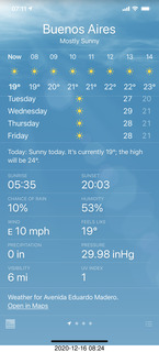 10 a0y. Argentina - Buenos Aires - weather