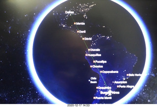 66 a0y. flight EZE-DFW moving map