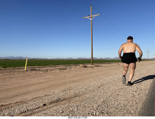 NH2T hike Browns Ranch - Adam running