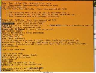 Happy Half Birthday Visionworks ad