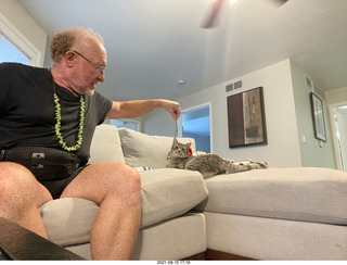 cat Potato in my computer cabinet