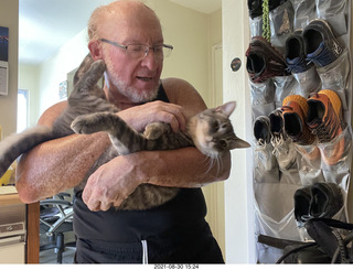 cat Potato attacking my socks