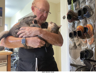 cat Potato attacking my socks