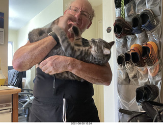 cat Potato attacking my socks