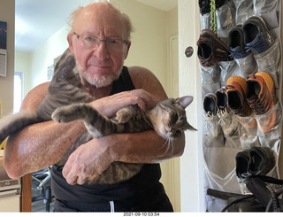 cat Potato assaulting my socks