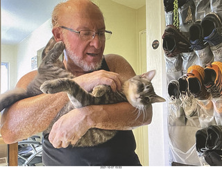 first day with visiting cat Potato