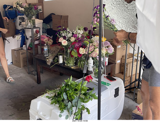 Anthony's damaged car with new tires