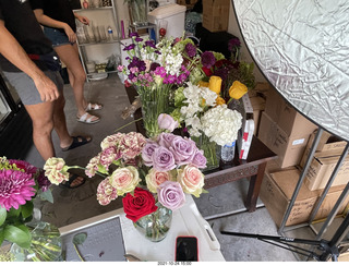 Anthony's damaged car with new tires