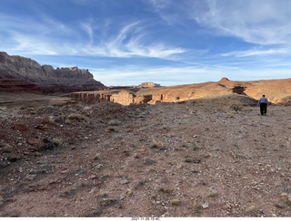 44 a19. Utah back country - Hidden Splendor airstrip area on the ground + Adam