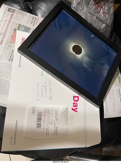 Andy Pagan framed eclipse picture settings at Walgreens