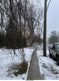 Philadelphia trip - snowy sidewalk