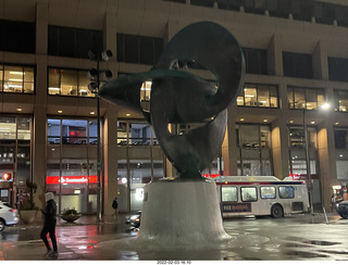 Philadelphia trip - sculpture at night