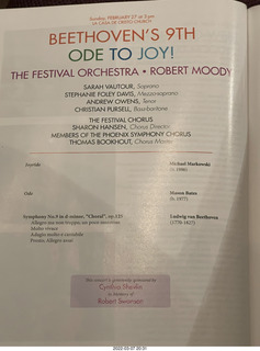 Arizona Musicfest - Beethoven No. 9 - program