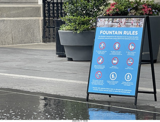 Philadelphia City Hall park - Fountain Rules