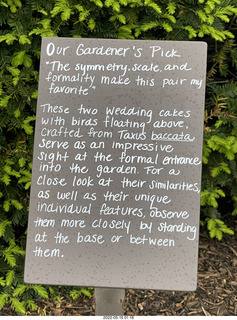 Longwood Gardens topiary sign